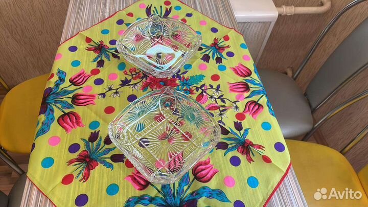 Ваза хрустальная для фруктов, салатов