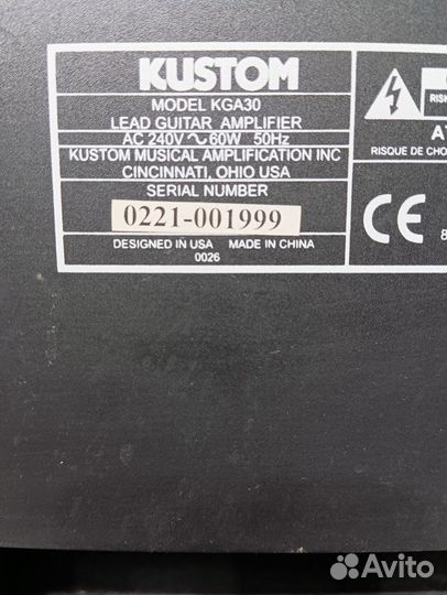 Гитарный комбоусилитель Kustom KGA30