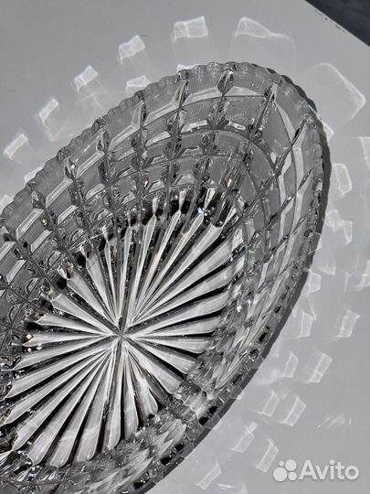 Салатник хрустальный лодочка