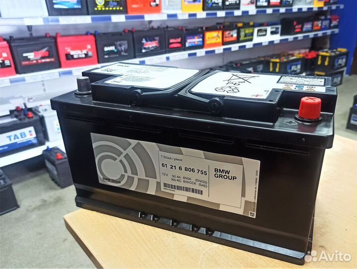 Гелевый аккумулятор AGM 92Ач оригинал BMW, бмв