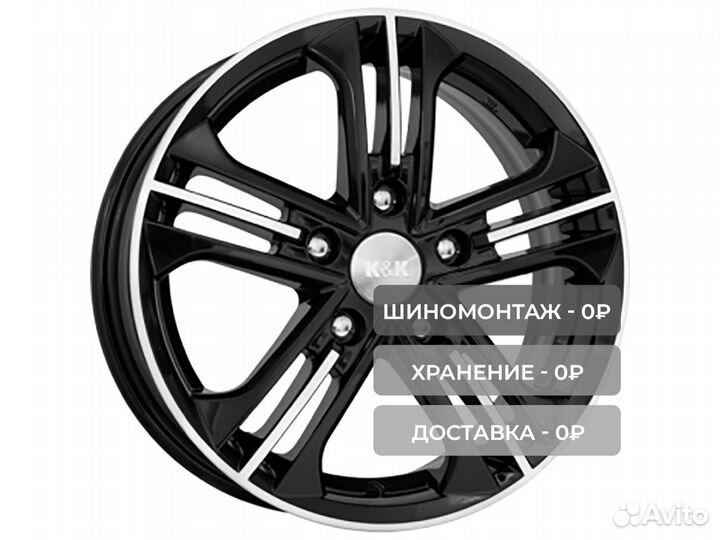 R15 5x114,3 6J ET45 D67,1 K&K Trinity-оригинал алм