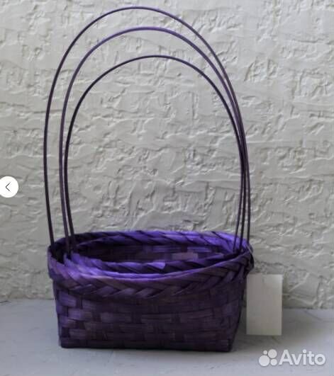 Набор корзин из бамбука (3 шт) для флористов