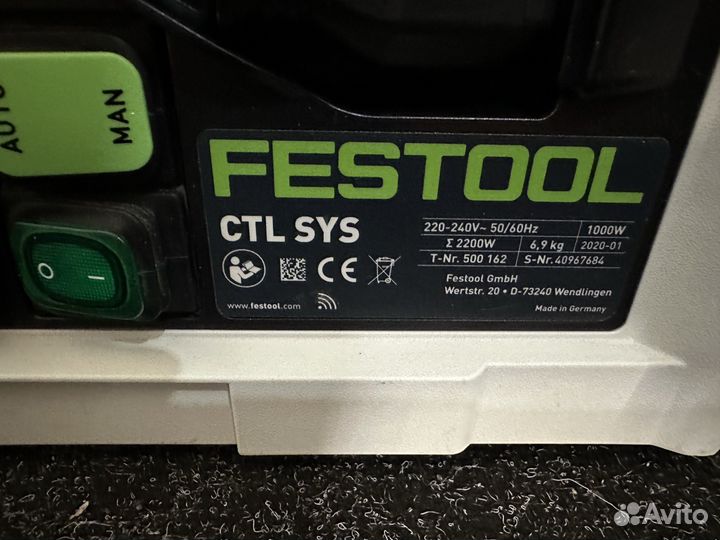 Строительный пылесос festool CTL SYS