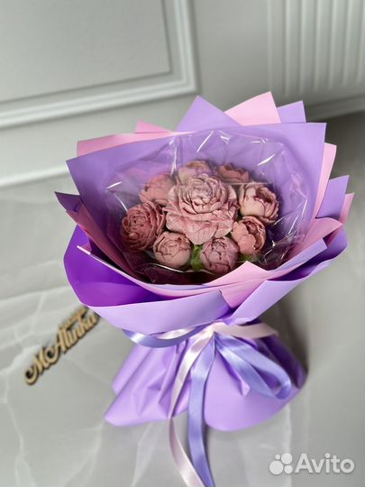 Букет с пионами из шоколада,цветы из шоколада