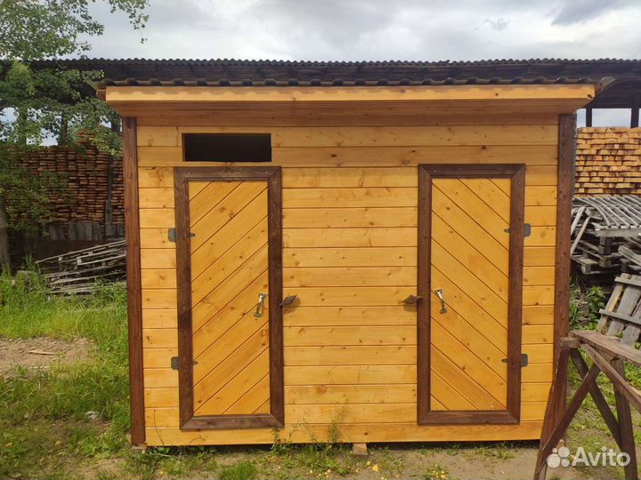 Хозблок туалет с летним душем