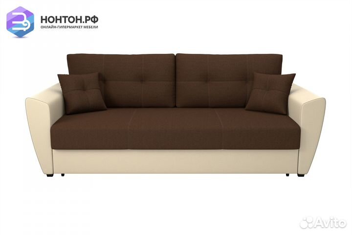 Диван выкатной Фортуна New коричневый / бежевый