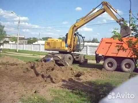 Услуги экскаватора, колесный полноповоротный