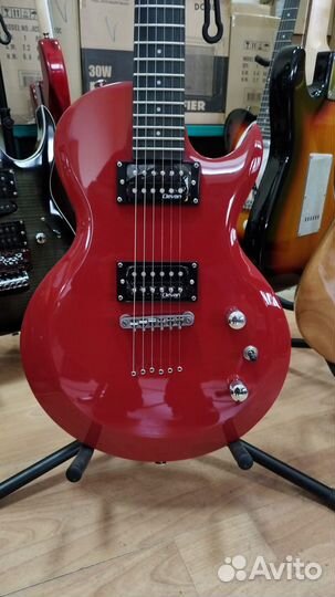 Электрогитара, красная, Clevan CP-10-RD-gloss