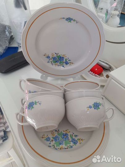 Чайный сервиз новый винтаж фарфор чайка