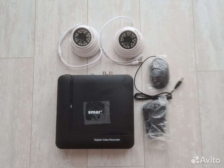 Камеры видеонаблюдения 2шт,AHD,2мп, новый комплект