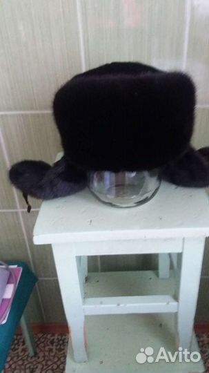 Норковая шапка мужская ушанка