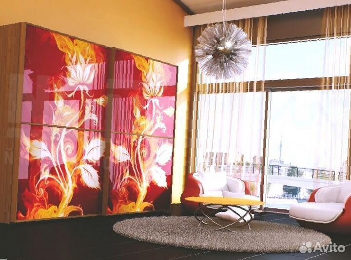 Фотопечать на стекле цветника для кладбища