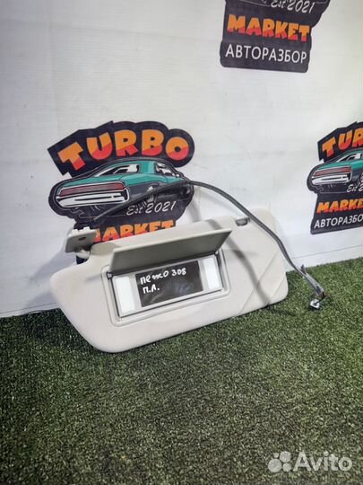 Козырек солнцезащитный левый Peugeot 308, I Рест