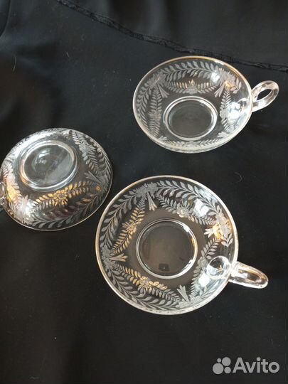 Антикварное стекло креманки