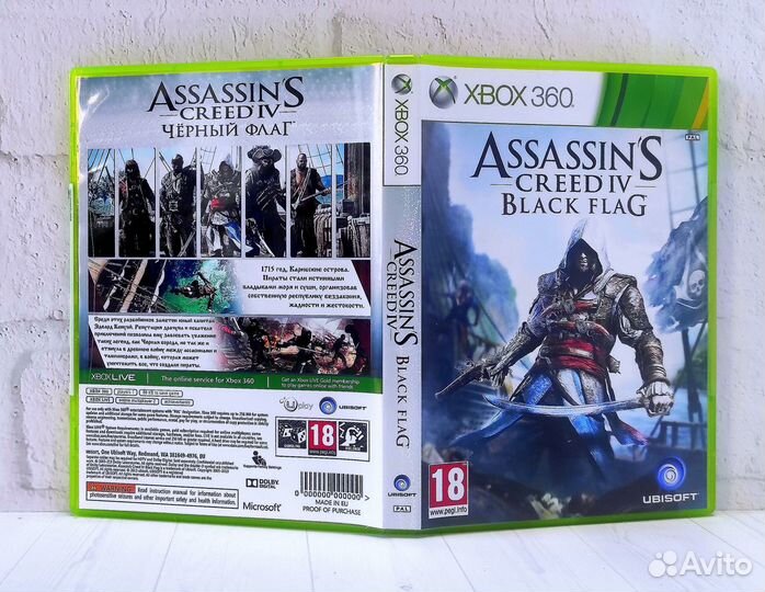 Assassins Creed IV Black Flag Xbox 360 Диск Лиценз