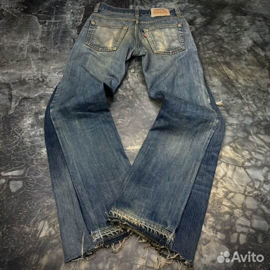 Джинсы апсайкл клеш Banned from Heaven