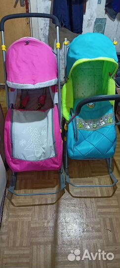 Детские санки коляска ника