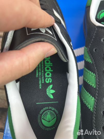 Кроссовки adidas samba vegan black green