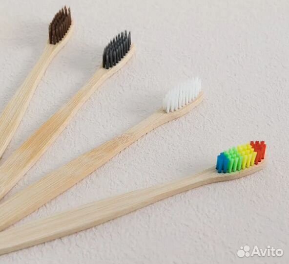 Набор бамбуковые щетки 10шт деревянные
