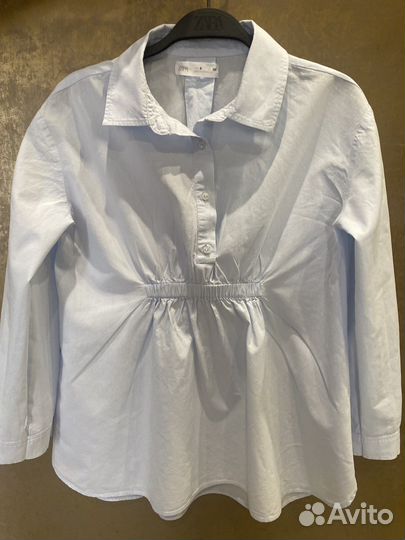 Рубашка zara для девочки 128 оверсайз