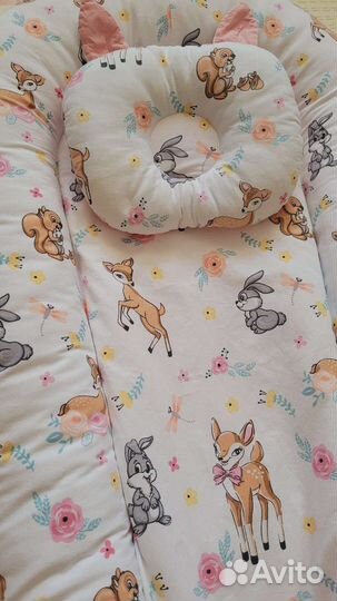 Кокон гнездышко для новорожденных с дугой