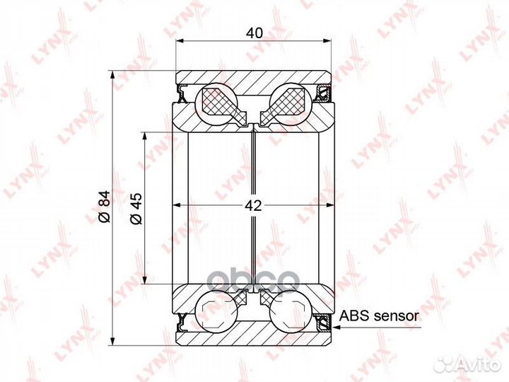 Комплект подшипника ступицы колеса перед WB