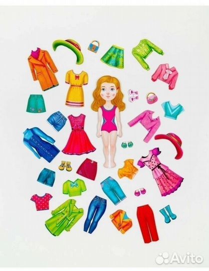 Магнитная игра одень куклу