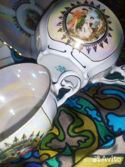 Сервиз неполный Германия фарфор винтаж сахарница