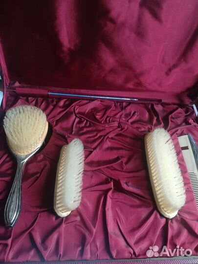 Туалетный набор серебро 4 предмета