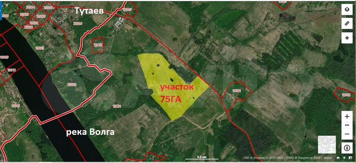 Участок 75 га (СНТ, ДНП)