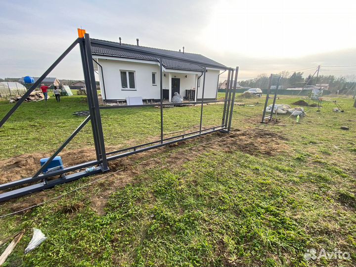Откатные ворота под ключ с установкой