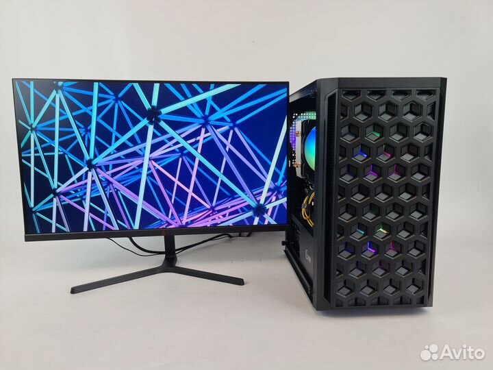 Игровой компьютер c IPS 75 герцевым монитором