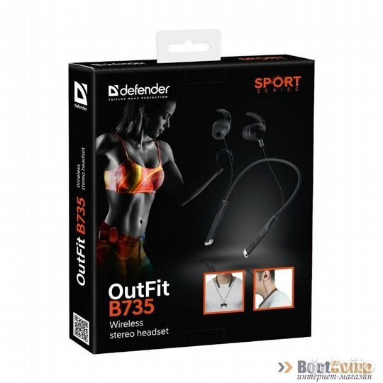 Беспроводная гарнитура Defender OutFit B735 чёрный