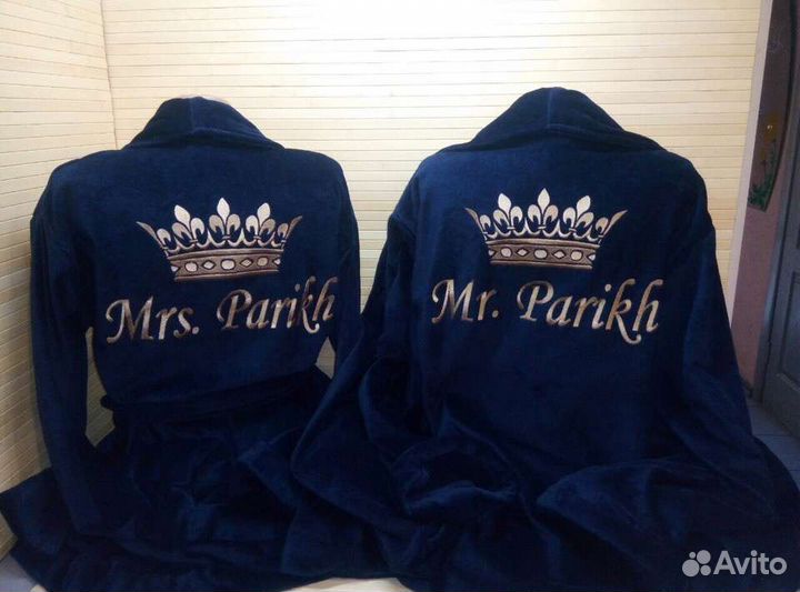 Мужские халаты с именной вышивкой