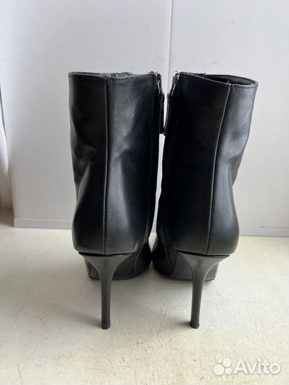 Ботильоны zara кожа