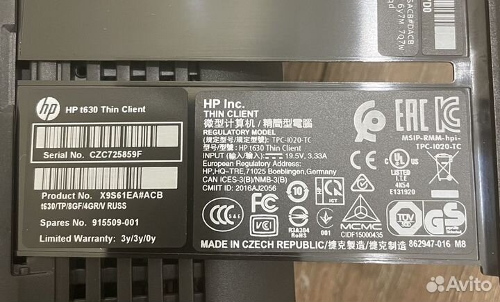 Тонкий клиент HP T630 Thin Client