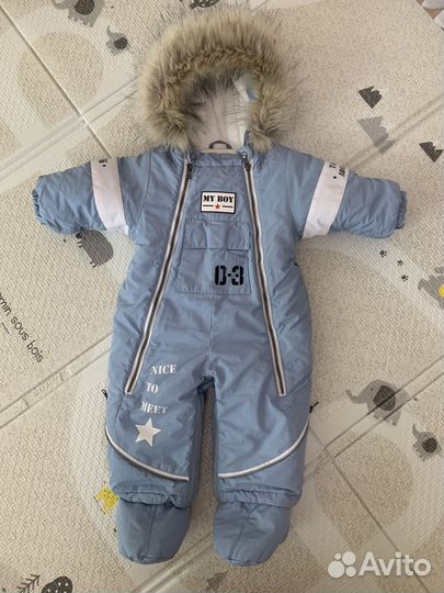 Комбинезон-конверт зимний, демисезонный 68-74