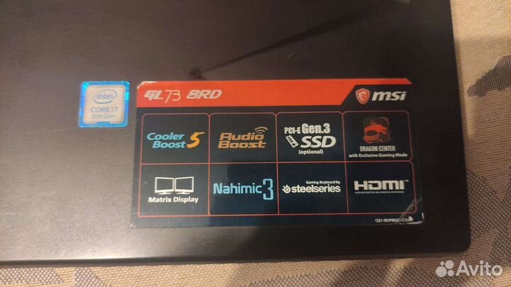 MSI GL73 Игровой ноутбук i7 16gb 1050ti