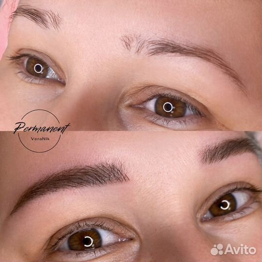 Микроблейдинг бровей «Волоски+пудра» на 2 года