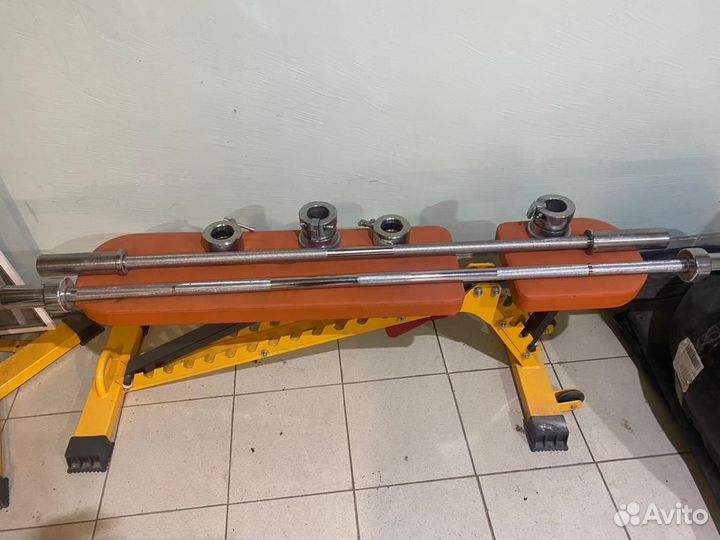 Штанга, гриф, блины, стойка, скамья