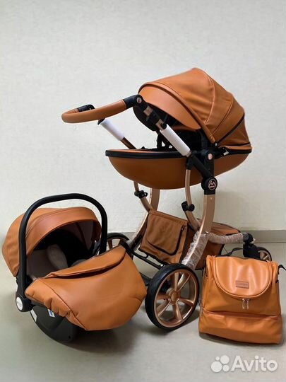 Новые коляски 3 в1 Luxmom 608-2 экокожа