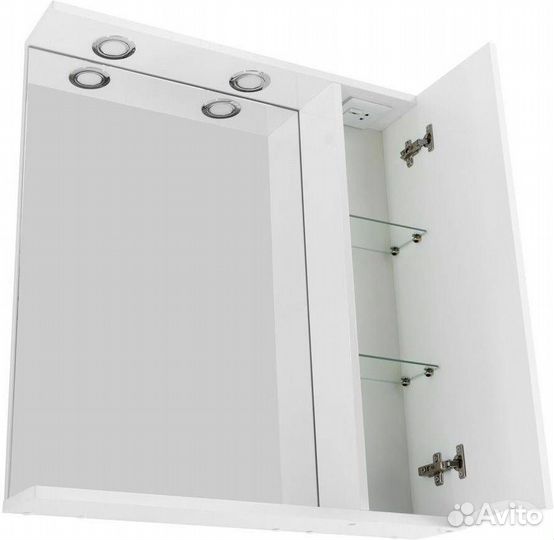 Зеркало-шкаф BelBagno Marino 60x75 marino-SPC-600/750-1A-BL-P-R правое с подсветкой