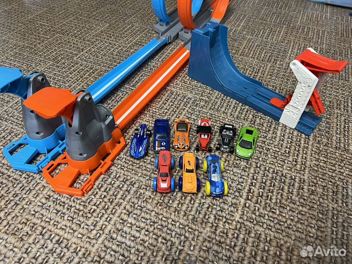 Автотрек hot wheels/горка hot wheels/машинки Nerf