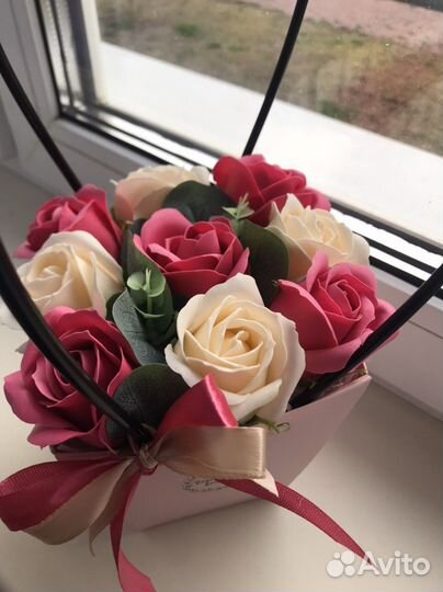 Букет из мыльных роз