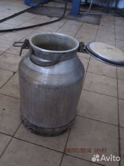 Молочный алюминиевый бидон на 40 литров