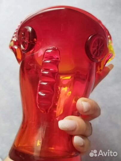 Конфетница цветное стекло СССР