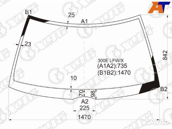 Стекло лобовое mercedes-benz E-class