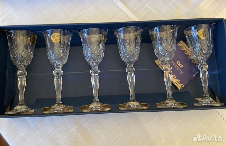 Хрустальные рюмки Италия новые Melody