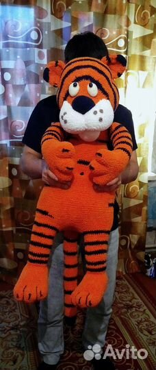 Большая мягкая игрушка,тигр ручной работы