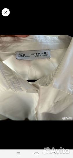 Рубашка zara для девочки 13 лет